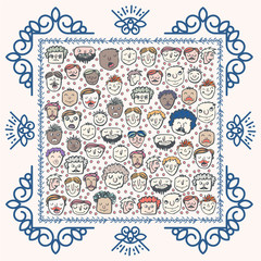 Vector icon set of fathers day greeting card against white background