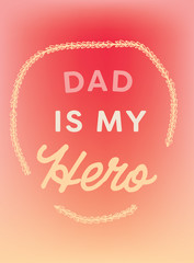 Vector icon set of fathers day greeting card against white background