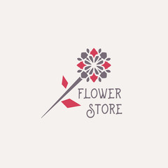 Vector Flower Store Emblem