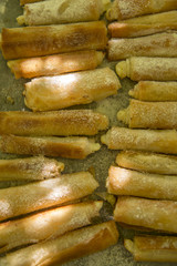 Cheese stuffed filo dough rolls