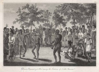 Racial Types - War Dance - 1810. Date: 1810