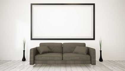 modern living room big frame