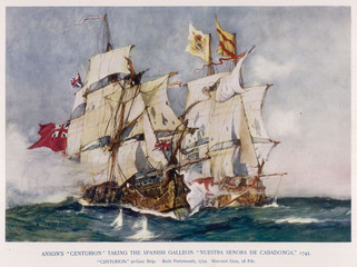 Anson's Naval Victory. Date: 1743