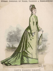 Walking Dress - 1877. Date: 1877