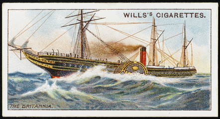 Britannia Cunarder. Date: launched 1840
