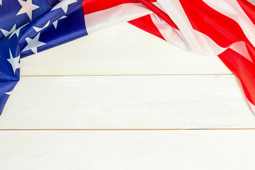 4th of July, the US Independence Day, place to advertise, wood background, American flag, United...