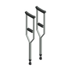 Crutches isometric icon