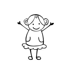 Black on white girl in the children's style.