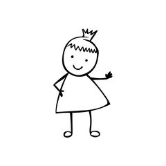 Black on white girl in the children's style.