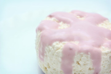 Gentle background with cheese dessert