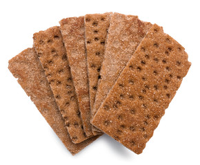 Crispbread over white
