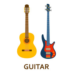 Obraz premium Music instrument icon. Guitar