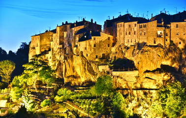 Obraz premium City of Pitigliano in the province of Grosseto in Tuscany, Italy