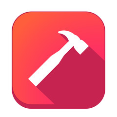 ikona z długim cieniem na tle zaokrąglonego kwadratu