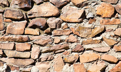 Wall made of granite stones as background