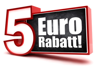 5,- Euro Rabatt! Button, Icon