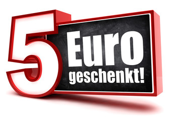 5,- Euro geschenkt! Button, Icon