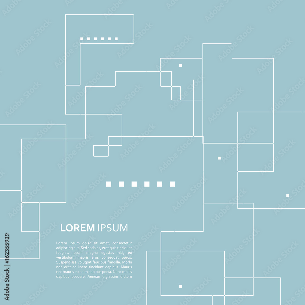 Poster Vector blue background with repeating squares