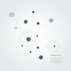 Connect circle background. Vector page template
