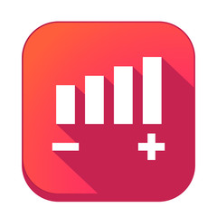 ikona z długim cieniem na tle zaokrąglonego kwadratu