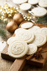 Fototapeta na wymiar Traditional homemade Springerle cookies