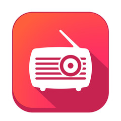 ikona z długim cieniem na tle zaokrąglonego kwadratu