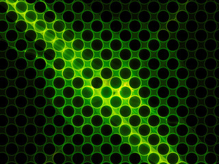 Green glowing nano grid
