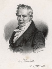 Humboldt - Delpech. Date: 1769 - 1859 - obrazy, fototapety, plakaty