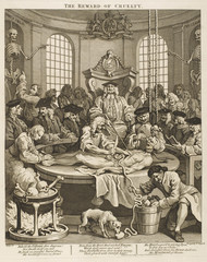 Hogarth  The Reward of Cruelty. Date: 1750s