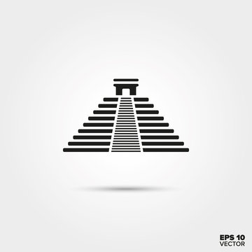 Chichen Itza Maya pyramid Icon