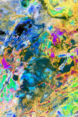 toxic background.Fluorescent paint