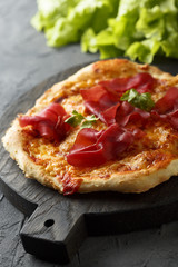 Pizza with smoked meat