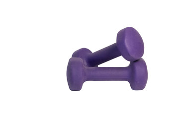 Two of dumbbells Isolated on white background