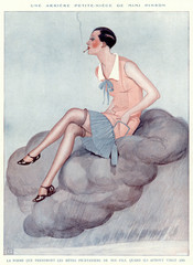 Lady on Mauve Cloud. Date: 1926