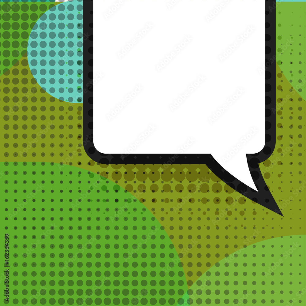 Poster Blank comic balloon template. Clear comics colorful speech bubbles halftone dot background style pop art. Text dialog empty cloud creative idea conversation pattern sketch explosion.