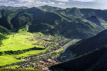 Fototapeta na wymiar Country and mountains landscape in Slovakia
