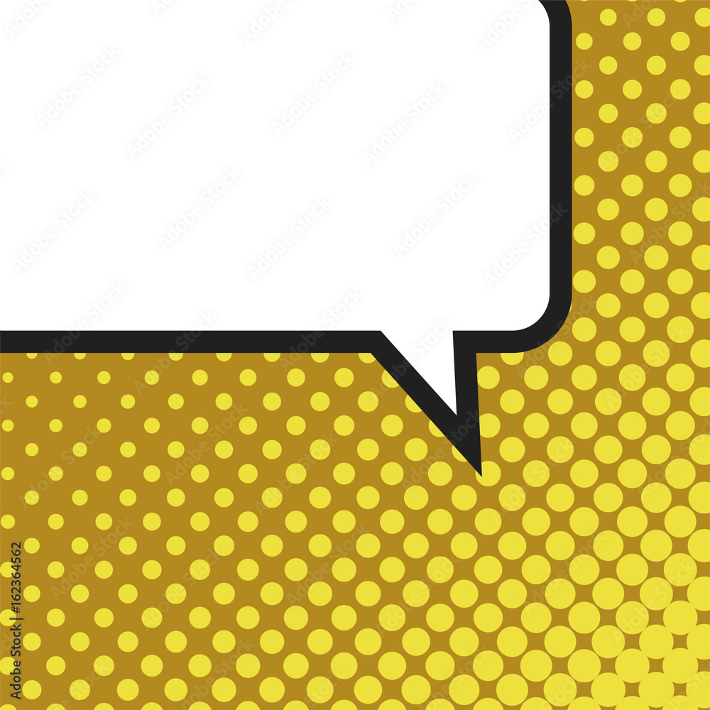 Poster Blank comic balloon template. Clear comics colorful speech bubbles halftone dot background style pop art. Text dialog empty cloud creative idea conversation pattern sketch explosion.