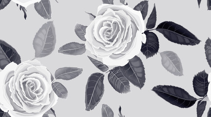 Seamless pattern with flowers roses.