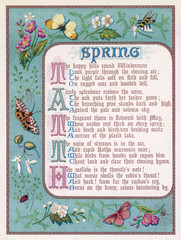 Border showing spring. Date: 1878 © Archivist
