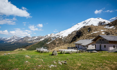 Racines Valley in South Tyrol, Italy. The Klammalm alpine pastures