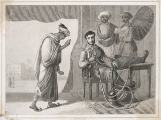 British Official  India. Date: 1834 - obrazy, fototapety, plakaty