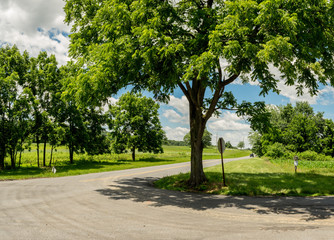 Country Road Intersection