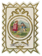 Obraz premium Valentine Card. Date: circa 1870