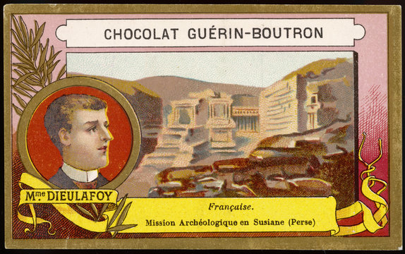 Jane Dieulafoy (Card). Date: 1851 - 1916