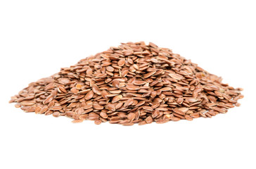 Heap of flax seeds