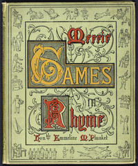 Merrie Games in Rhyme  cover design. Date: 1886