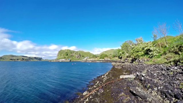 Time lapse with motion blur of the shores between Gallanach and Oban