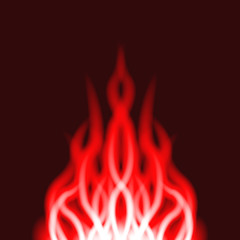 illustration of burning fire flame on black background