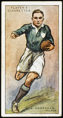 Fototapeta na wymiar Hanrahan - Ireland Rugby. Date: 1928