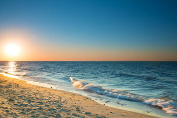 Sunset on the beach on the Baltic Sea © fotorince
